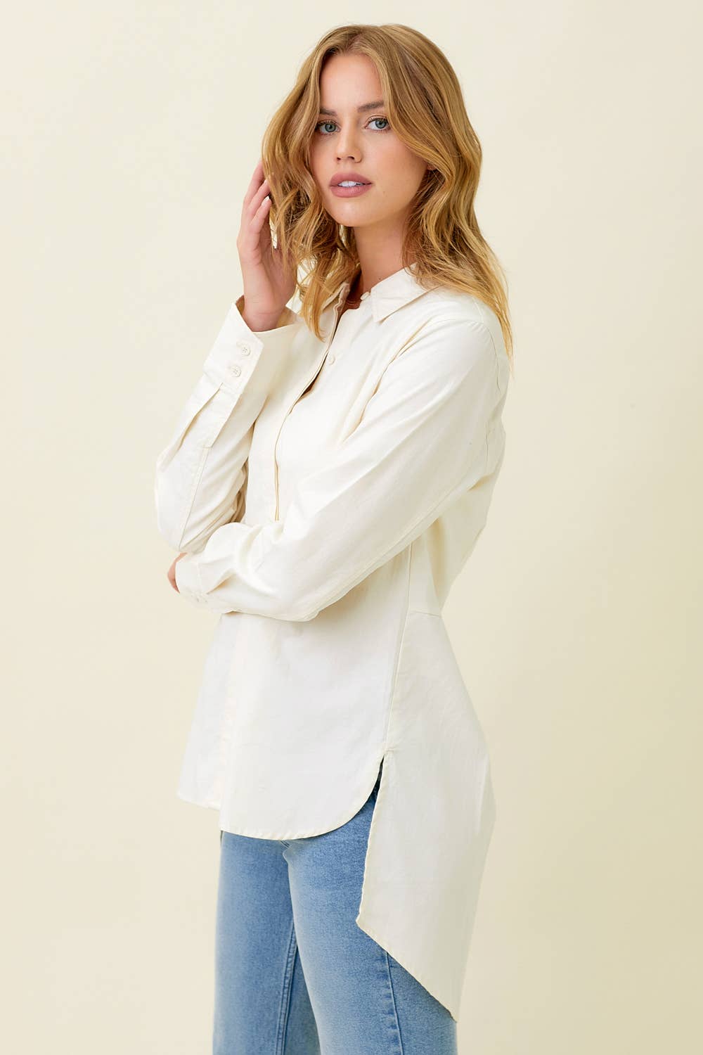 Mystree - Vendita all'ingrosso Camicia button down - Donna - 60263 Camicia posteriore con peplo12