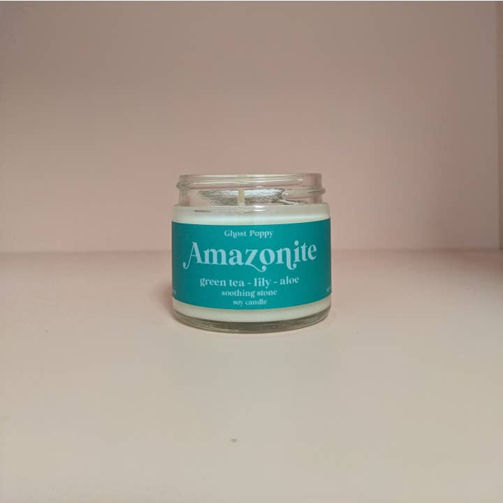Mini bougie Amazonite pour la vente par Ghost Poppy