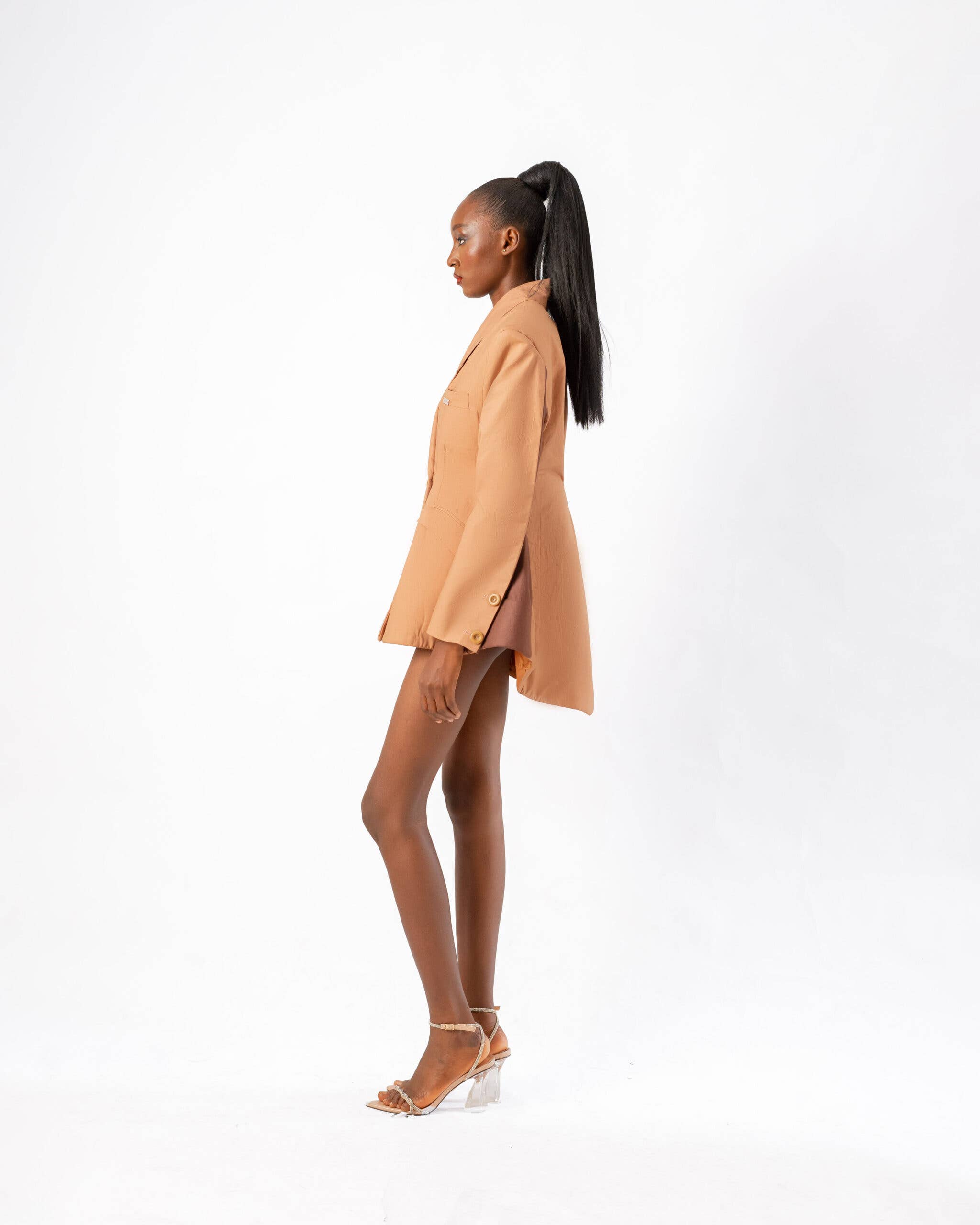 Joseph Ejiro - Vente Blazer – femme - Veste beige en coton - Blazer épuré et structuré pour femme6