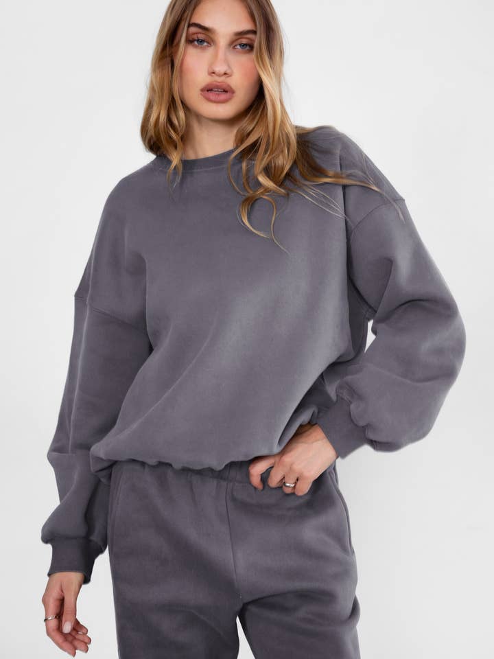TICTOC - Wholesale Sweatshirt - Women's - VARSITY Plush Fleece Crew Neck Lounge Pullover Sweatshirt13