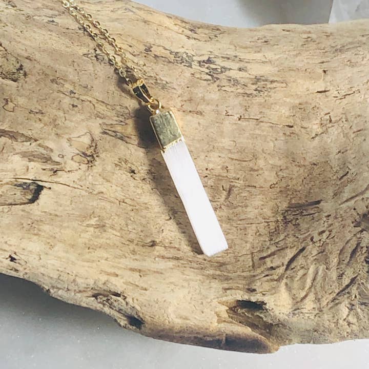 Selenite Necklace for wholesale by Sarah Belle