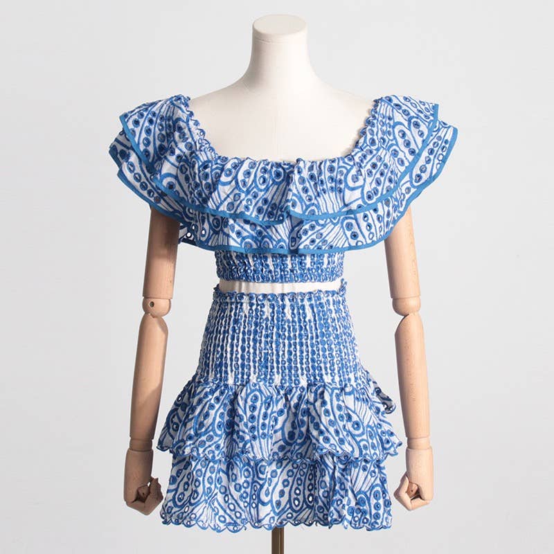 Productseeker - Wholesale Top & Skirt Set - Women's - SET044 Women Ruffle Skirt Set Mini Skirt19