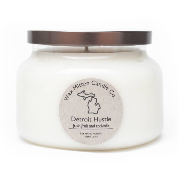 Michigan Apothecary Candle w/Lid - FREE SHIPPING & NO MIN for wholesale by Wax Mitten Candle Company