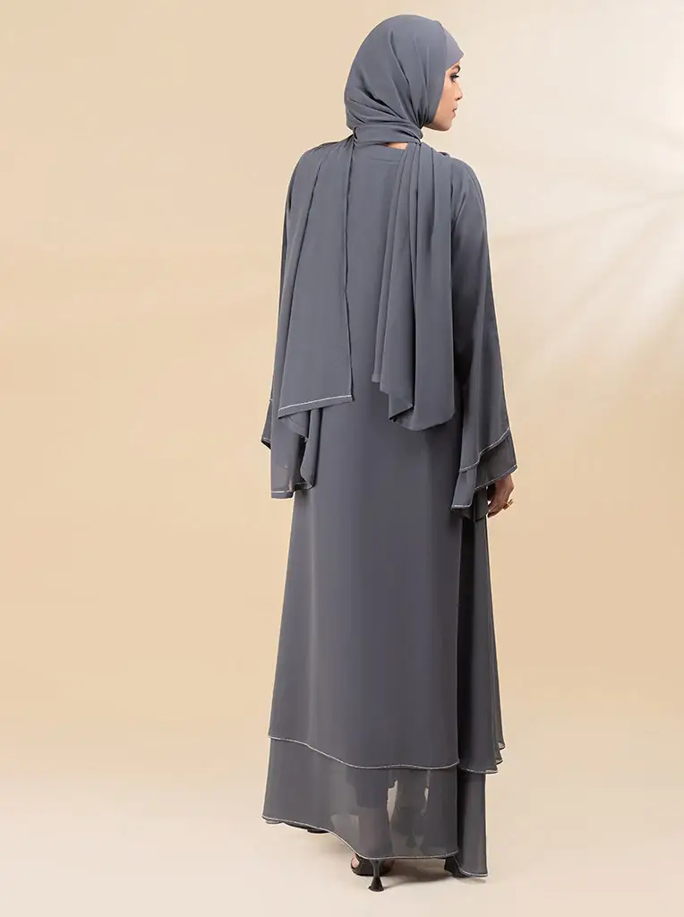 Multi Colored Two Layered Maxi Abaya for wholesale on Faire2