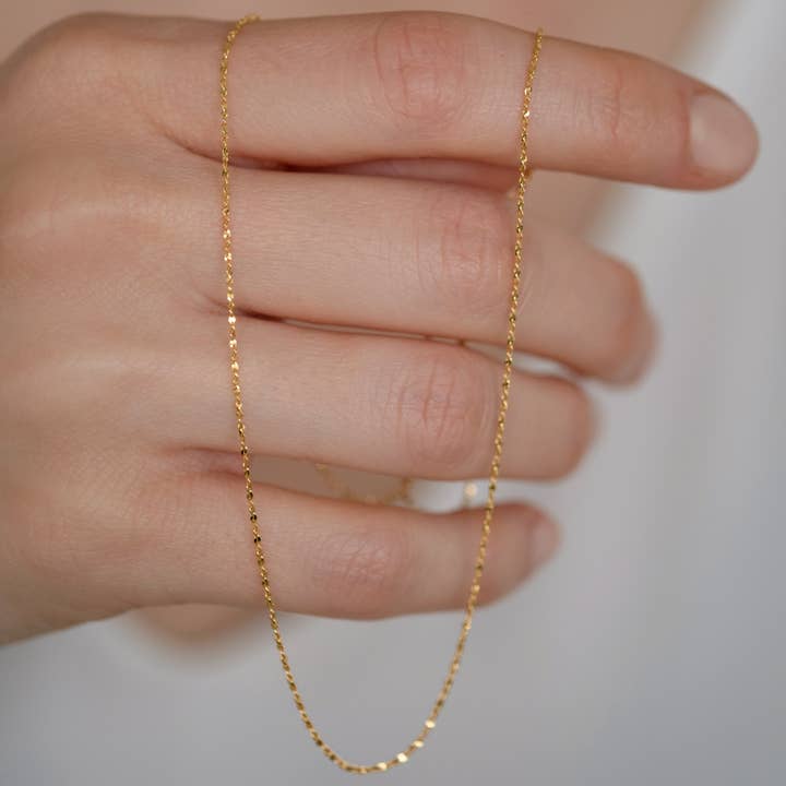 Collana « Olina » in argento sterling 925 placcata oro 18 carati per la vendita all'ingrosso da parte di eva før