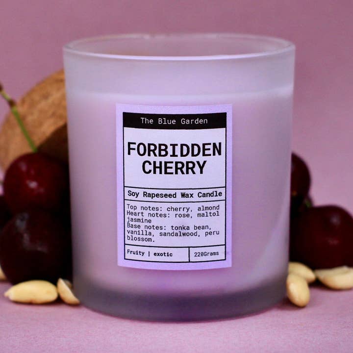 Forbidden Cherry | Scented Candle for wholesale by The Blue Garden