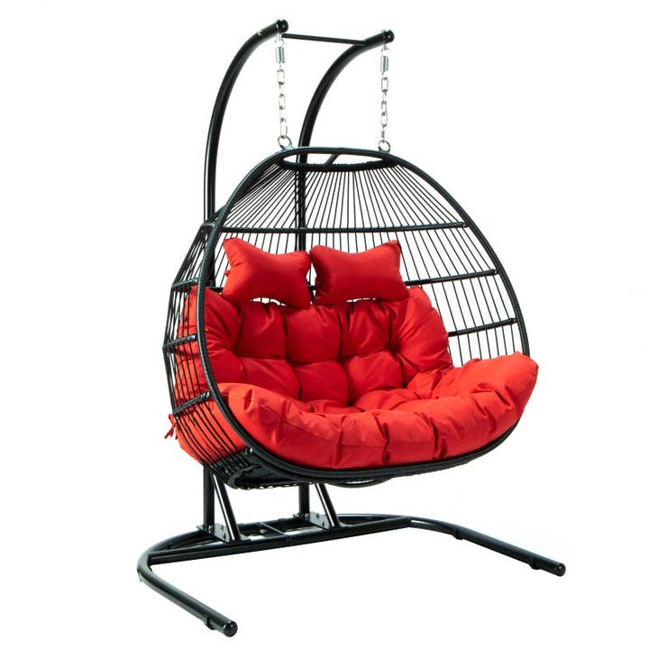 LeisureMod - Wholesale Egg Chair - Wicker 2 Person Double Folding Hanging Egg Swing Chair5