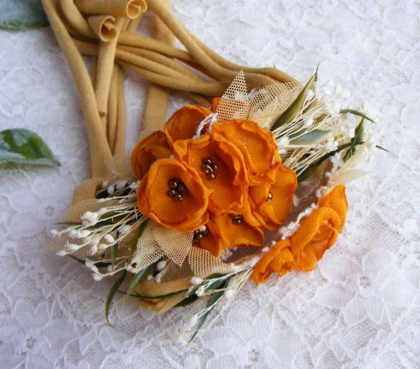 Heidy Berry – Großhandel Fashion-Stirnband – Baby – Neugeborenes Senf Baby Stirnband Raffhalter Requisite1