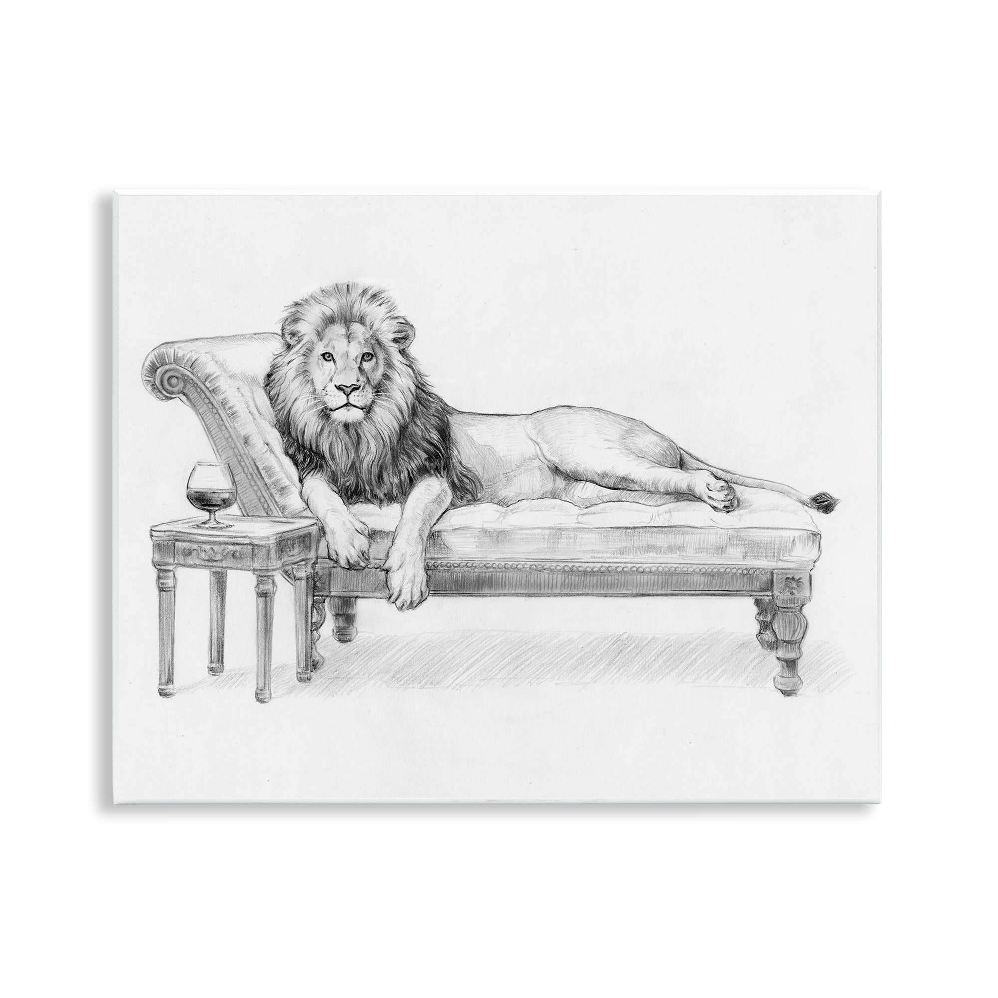 Stupell Industries - Wholesale Wall Sign - Lounging Beast Lion - Unframed Wall Art0