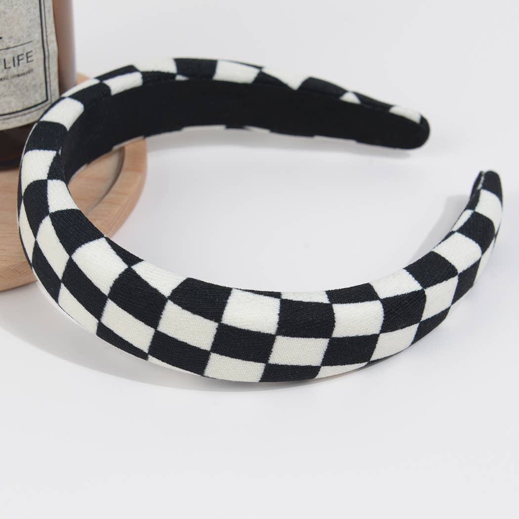 TheDivaSoap - Wholesale Fashion Headband - Women's - Checkerboard Plaid Headband0