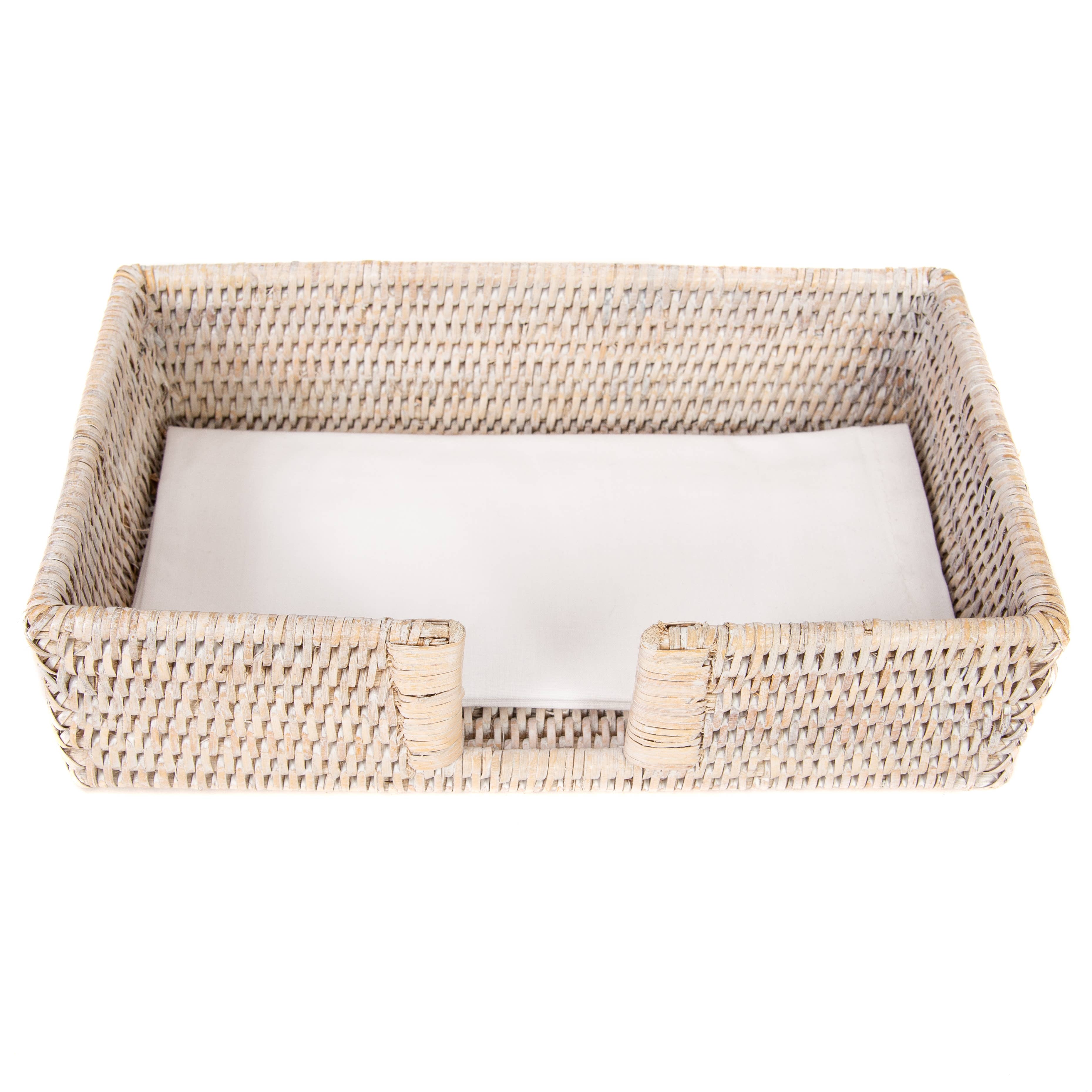 Artifacts Trading Company – wholesale Napkin holder – Rattan Guest Towel Holder with Cutout – Napkin Tray11