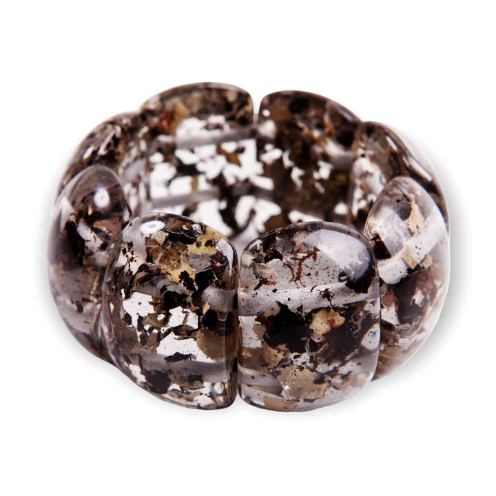 B7 CLGRA - Bracelet en résine granit clair pour la vente par Atelier 1701