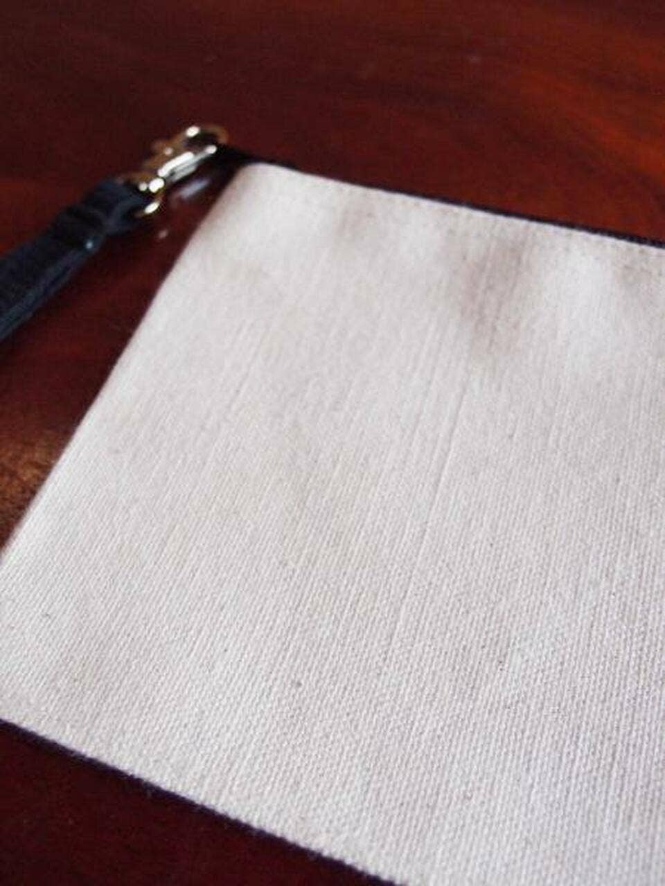 Packaging Decor - Wholesale Pouch - Women's - Imperfectly sewn zipper bag natural canvas material 7" wide1