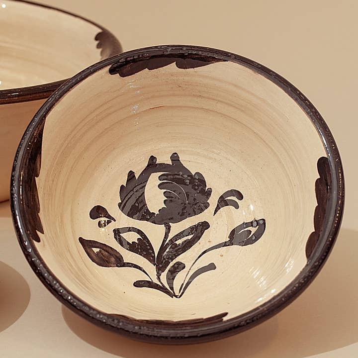 Eturel Madrid - Wholesale Serve Bowl - Set of black granaíno ceramic bowls4