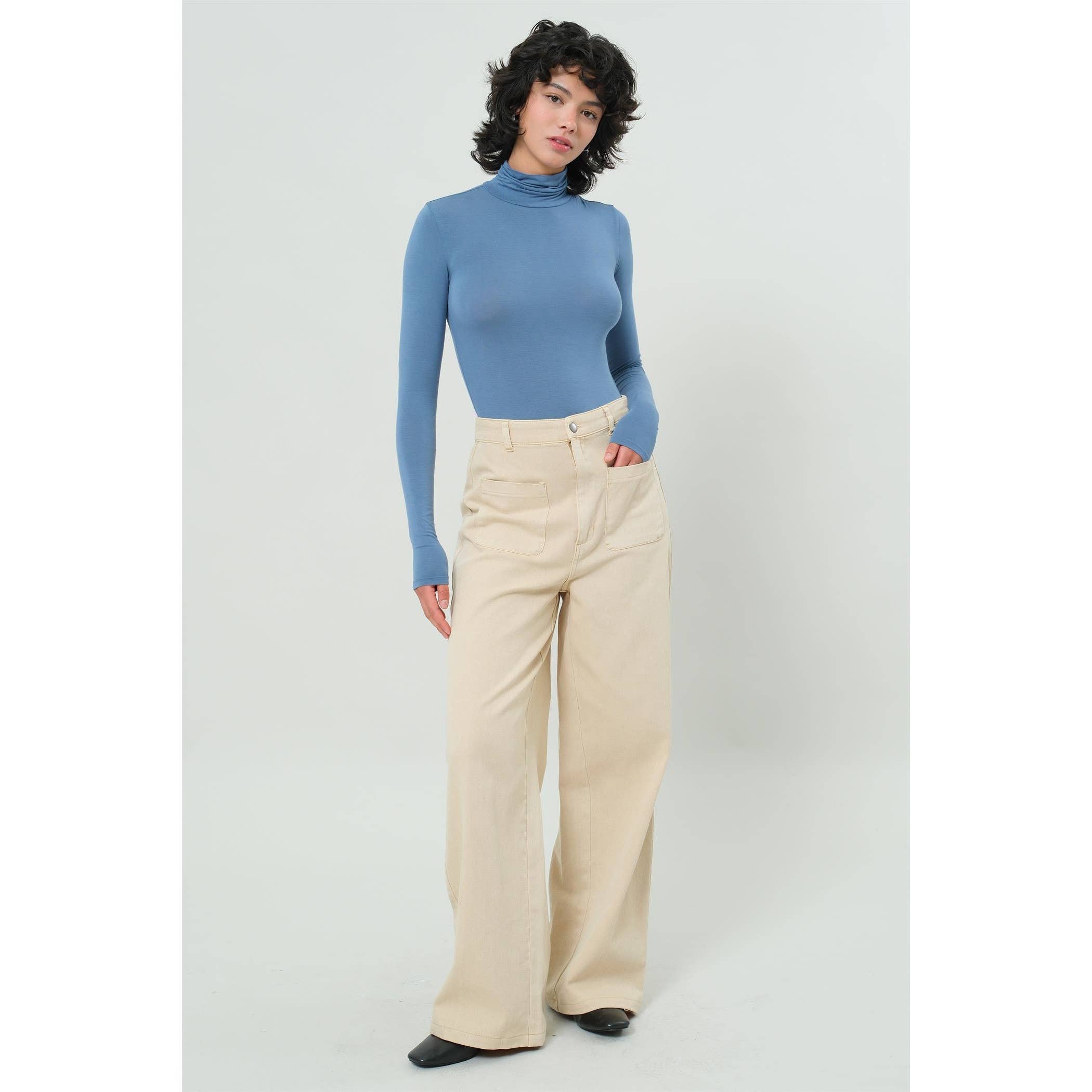 Double Zero - Wholesale Bodysuit - Women's - Long Sleeve Turtleneck Bodysuit7