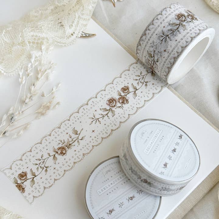 leelajournals - Vendita all'ingrosso Nastro washi - laccio e rose - nastro washi marrone3