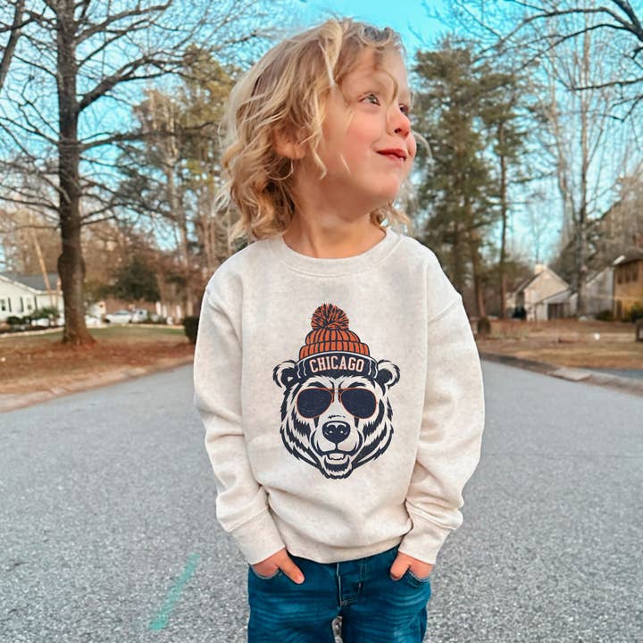 Toddler Sweatshirt for Chicago Football for wholesale by Hello Team Spirit