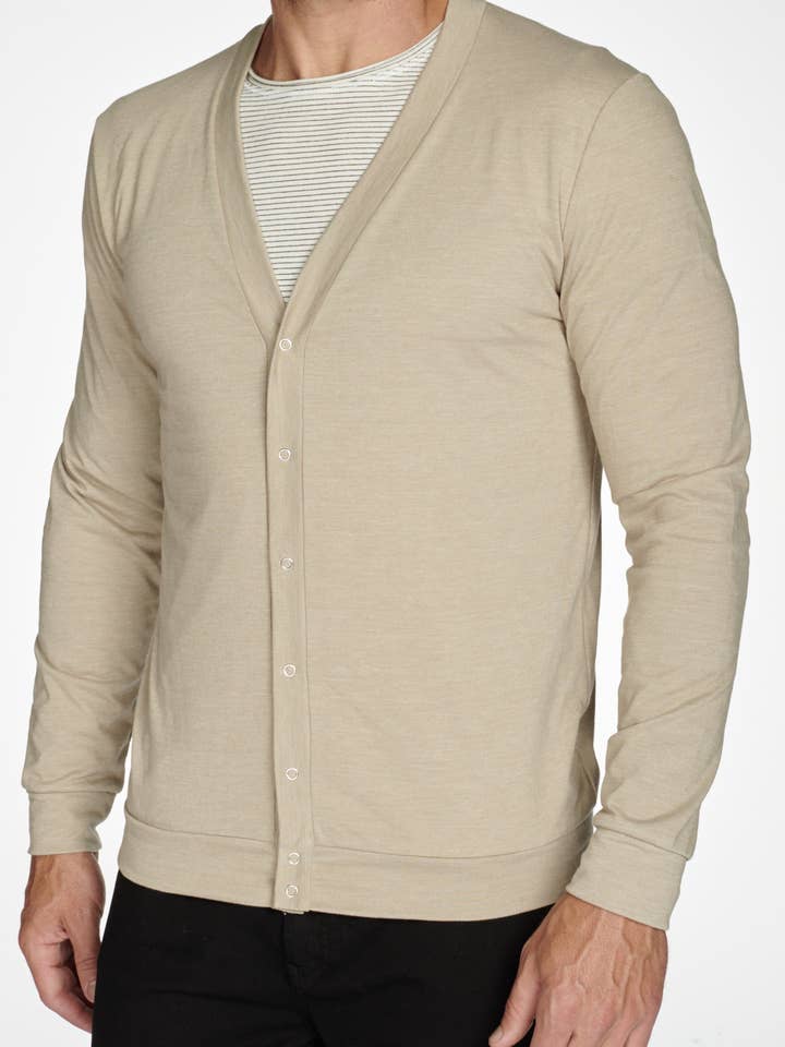Mika Jaymes - Wholesale Cardigan - Men's - Men's Tri-Blend Cardigan Sweater27