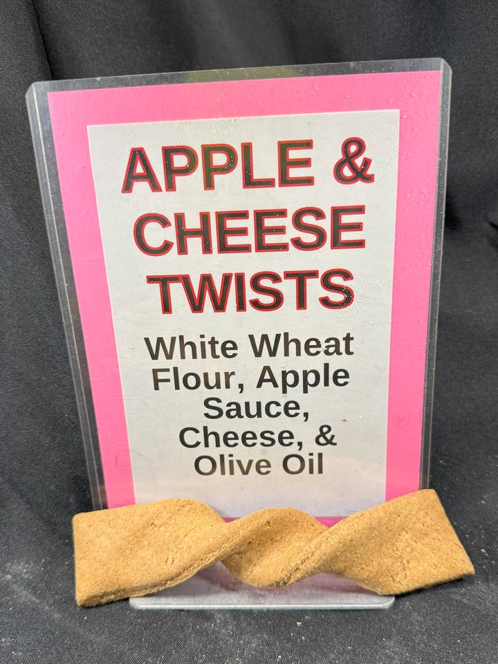 Apple Cheese Twist for wholesale by Veronica's Doggie Delights