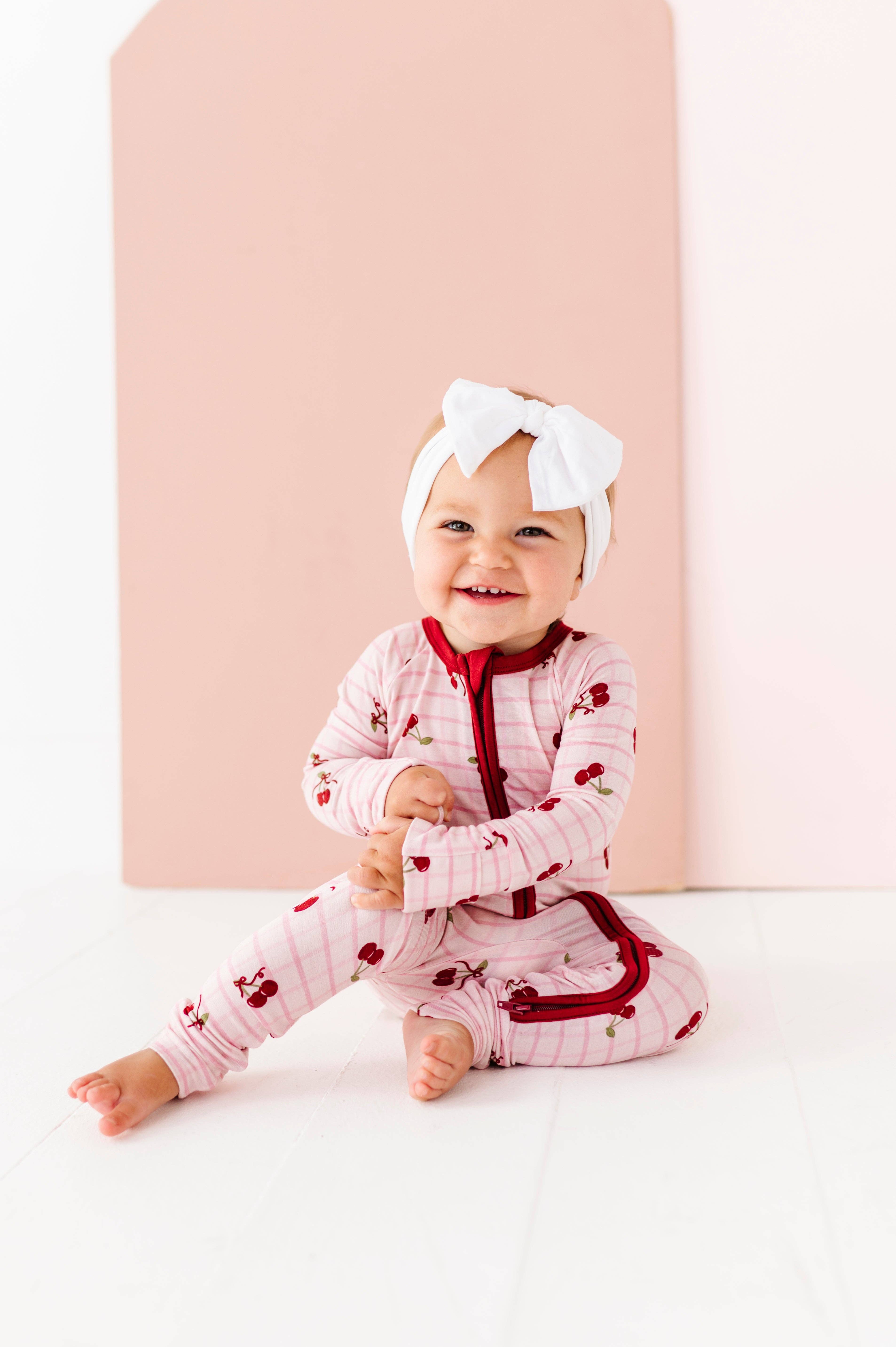 Kiki + Lulu - Wholesale Jumpsuit - Baby - Cherry Sweet Convertible Footies2
