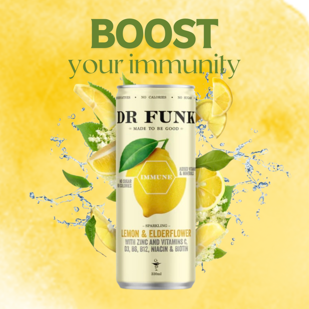 Dr Funk - Vendita all'ingrosso Acqua frizzante - Lemon & Elderflower con 7 nutrienti essenziali5