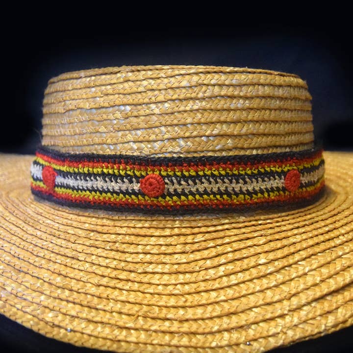 Rättvisemärkt handgjord hattband - 5-färgsrandig shushupe - tillverkad av hantverkare från peruanska Amazonas för wholesale av Amazon Ecology