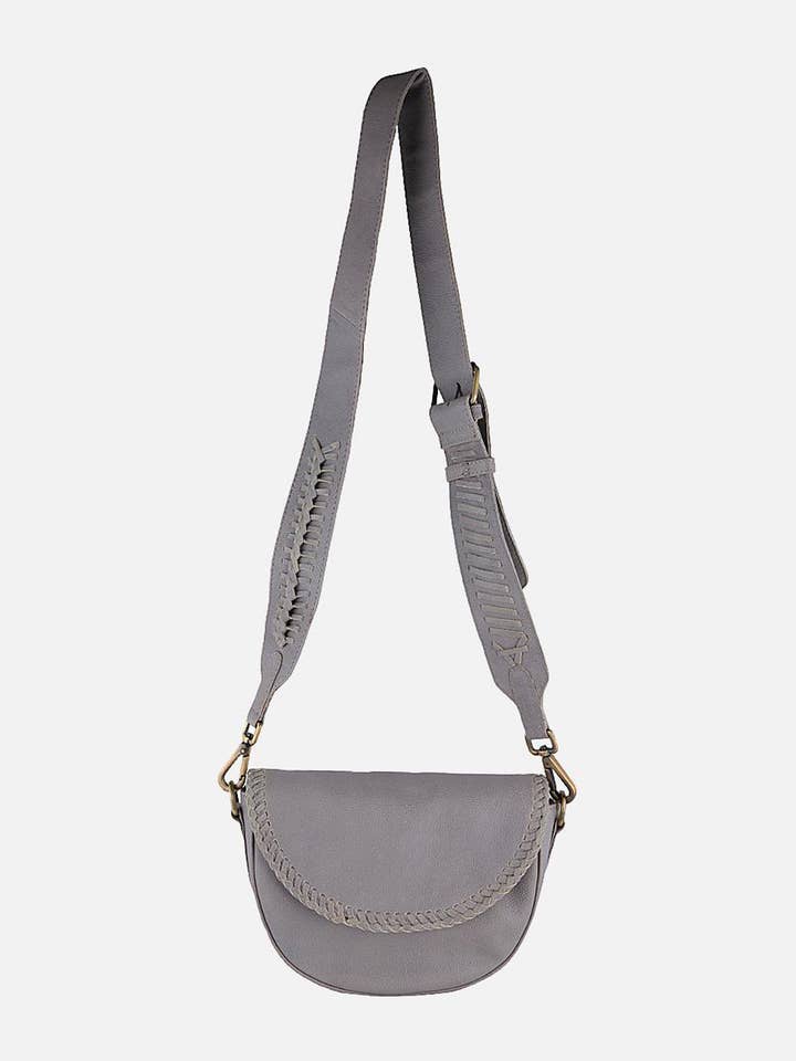 Fletcher | Leather Fold Over Crossbody Bag Women Wide Strap for wholesale by Amsterdam Heritage Leather Belts, Bags, Jackets & Apparel