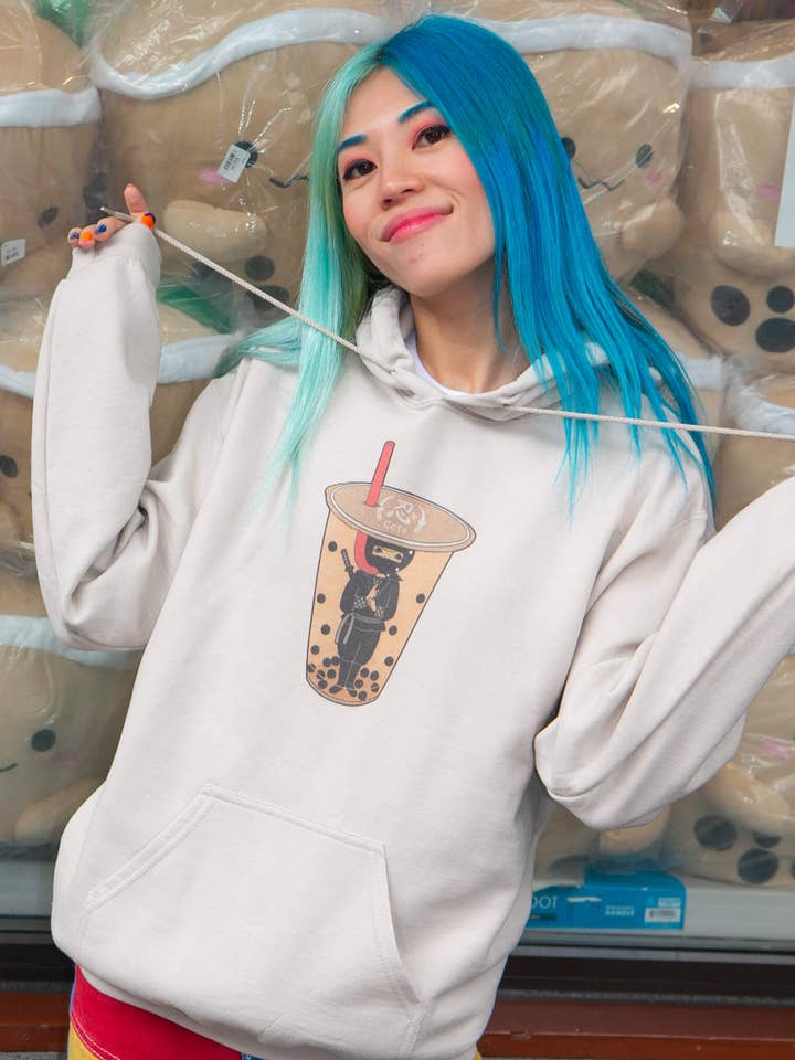 Popkiller Artist Series Naoshi Boba Ninja Pullover Hoodie for wholesale by Popkiller