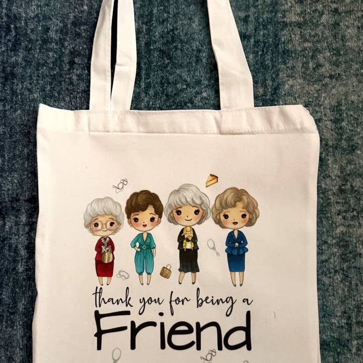 Golden Ladies Friends Reusable Tote Bag, Grocery Tote for wholesale by Shades Jewelry & Gifts