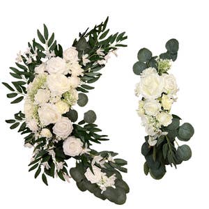 Wedding Car Decoration Kit Set WHITE Hearts & Flowers and FREE