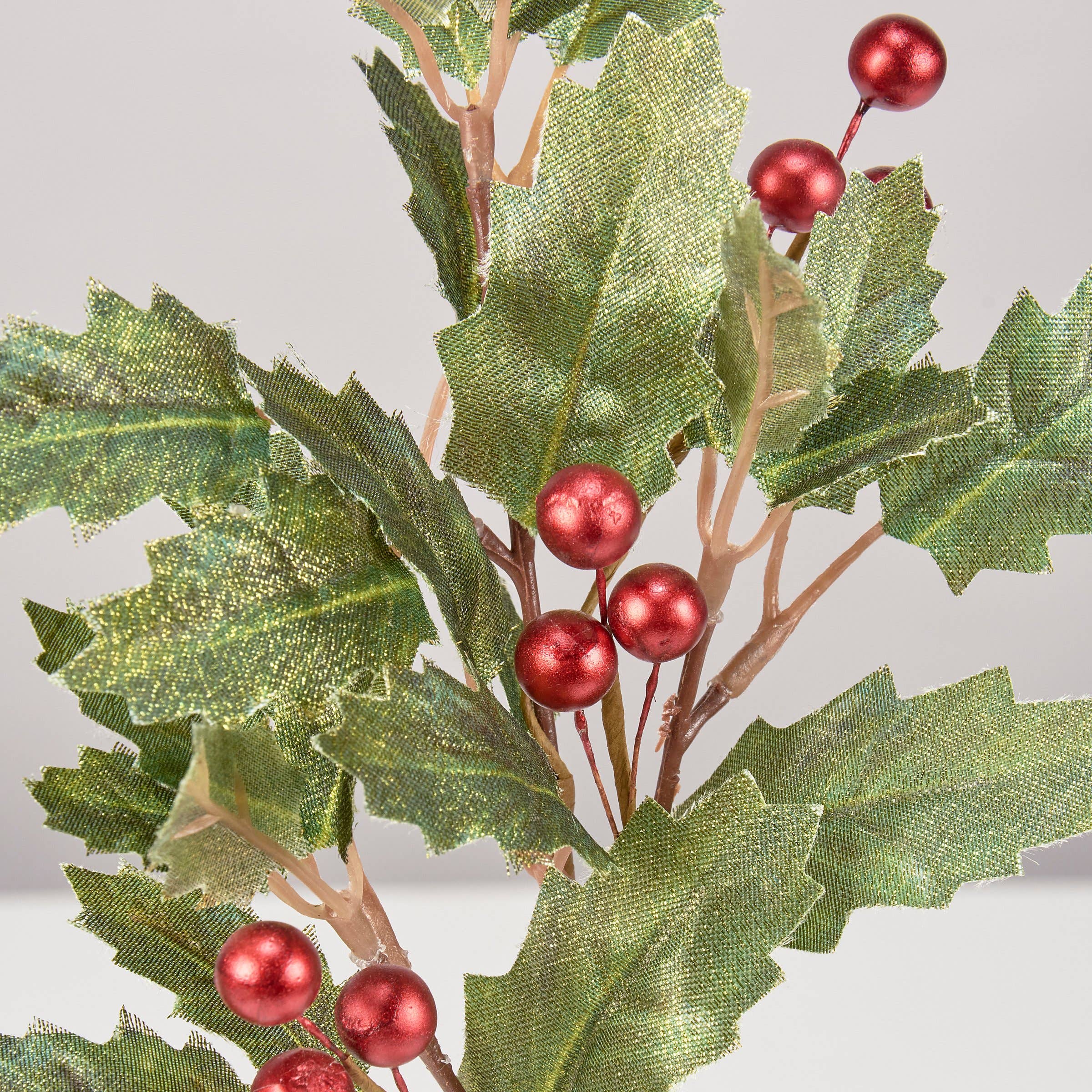 Primitives by Kathy - Wholesale Artificial Flowers - Holly Leaves Floral Pick2