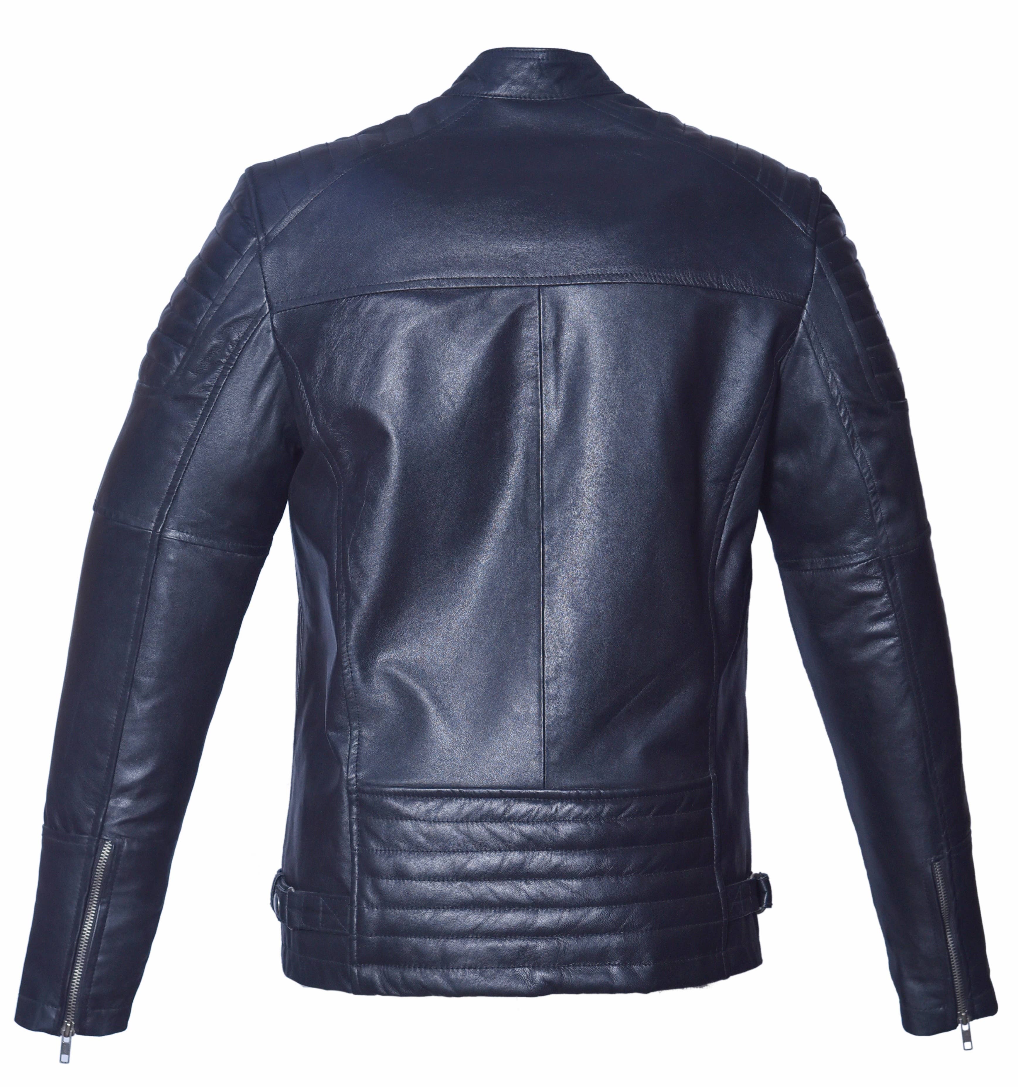 Urban 5884 Amsterdam | Leather jackets – wholesale Motorcykeljacka - Herr – Urban 5884 Ralph bikerjacka i lammskinn för herr i denimstil9