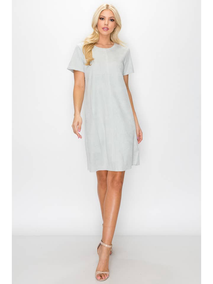 Joh Apparel - Wholesale Dress - Women's - Audrey Stretch Round-Neck Dress with NO Pockets3