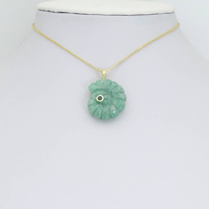 BestBeads&Beyond - Wholesale Individual charm/pendant - Natural Gemstone Snail Shape Pendant charm, Sku#LY342