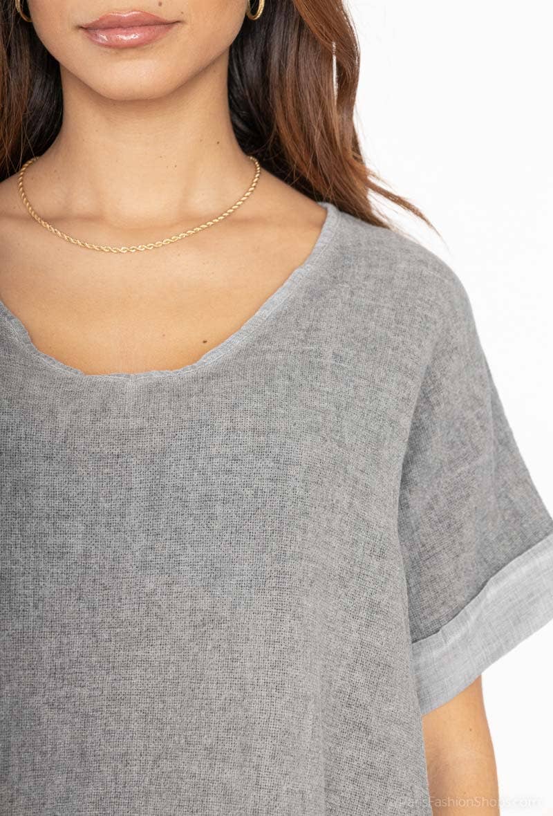 LINEN & COTTON HOUSE – Blusa - Mulher por atacado – Camisa de algodão e linho tamanho único62