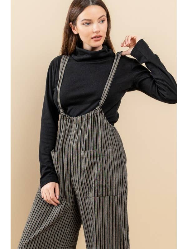 Oddi - Wholesale Jumpsuit - Women's - Wide Leg Stripe Suspender Jumpsuit3