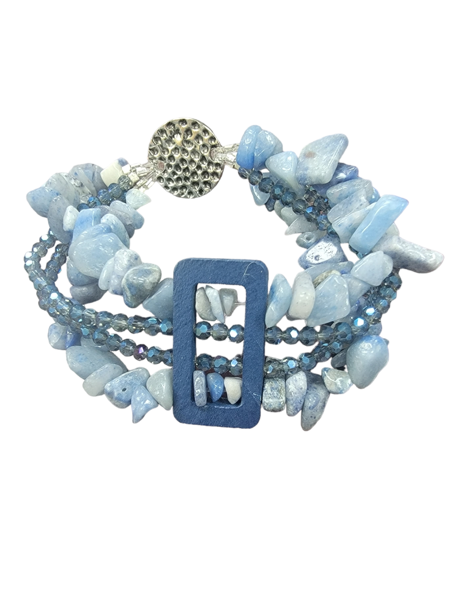 Ciao Bella Jewelry Inc - Vendita all'ingrosso Bracciale con perline - Braccialetto elasticizzato con pietre preziose rettangolari multifilo2