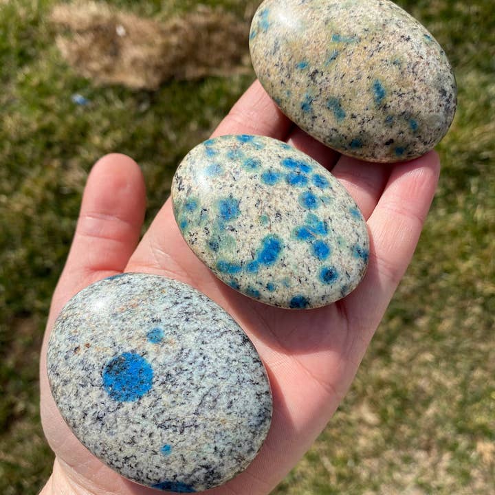 New Moon Beginnings - Wholesale Spiritual Stone/Crystal - K2 Stone Palm Stone - Polished Stone Oval