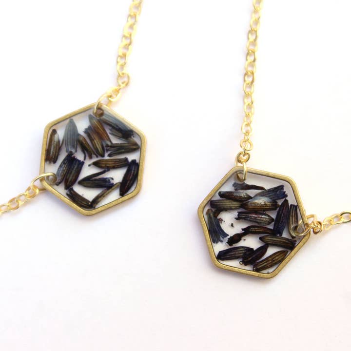 Lavendel Halskette, Hexagon für den Großhandel von Wild Poppy