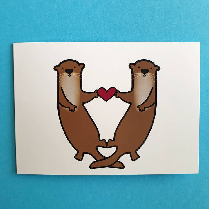 Carte « Lotters in love » pour la vente par Penguin Parade