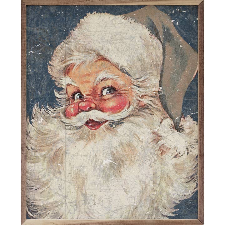 Santa With Gray Hat Blue for wholesale by Kendrick Home