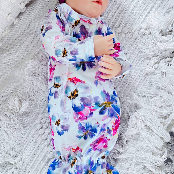 LIQUIDATION Gigoteuse Bébé Filles - Motif Floral Aquarelle Violet pour la vente par Rufflеѕ & Bоwtіеѕ - Affordable Boys & Girls Clothing
