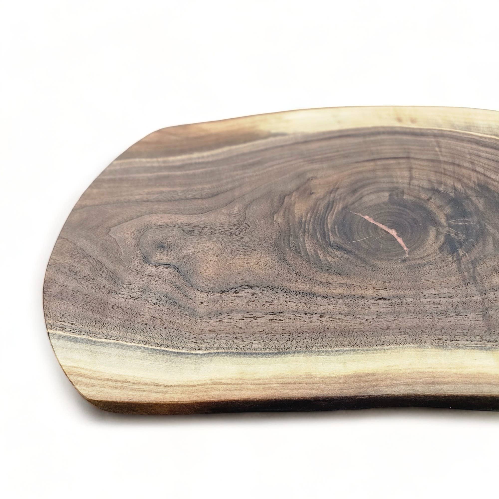 MZ Fine Designs - Wholesale Cheese Board - Black Walnut Live Edge Charcuterie Board with Handle6