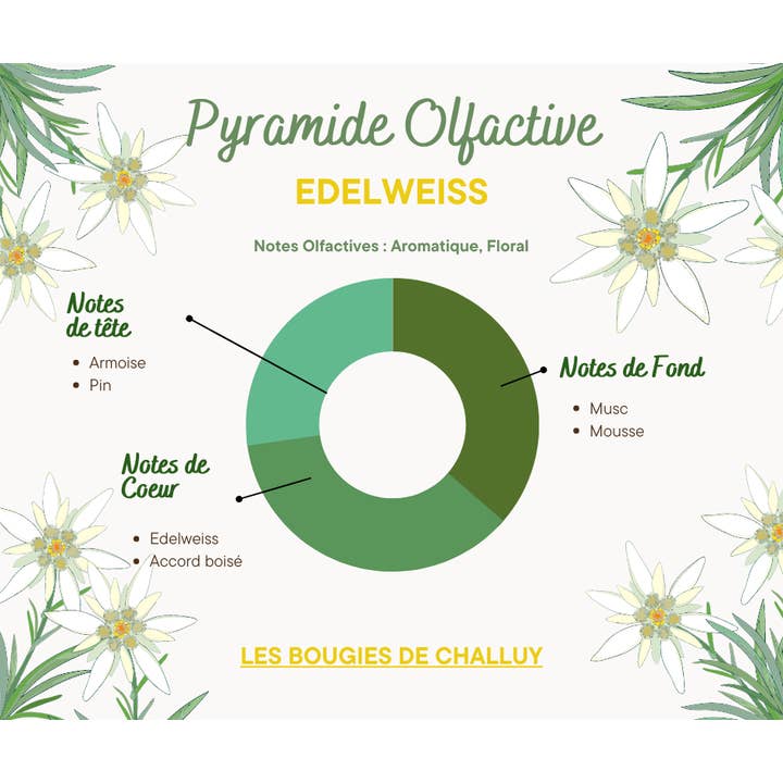 LES BOUGIES DE CHALLUY - Wholesale Jar/Filled Candle - “EDELWEISS” CANDLE MADE IN NIÈVRE1