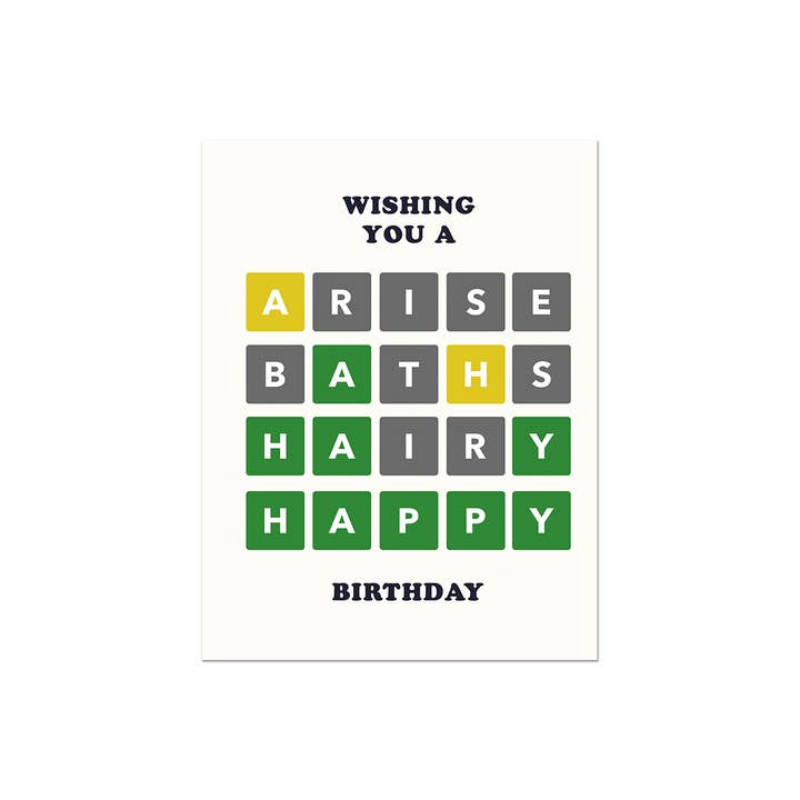 Party Mountain Paper co. - Wholesale Birthday Card - Word Game Birthday | Birthday Card2