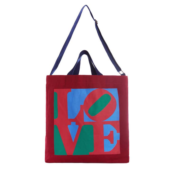 Robert Indiana “LOVE” Crossbody Tote Bag for wholesale by Rome Pays Off
