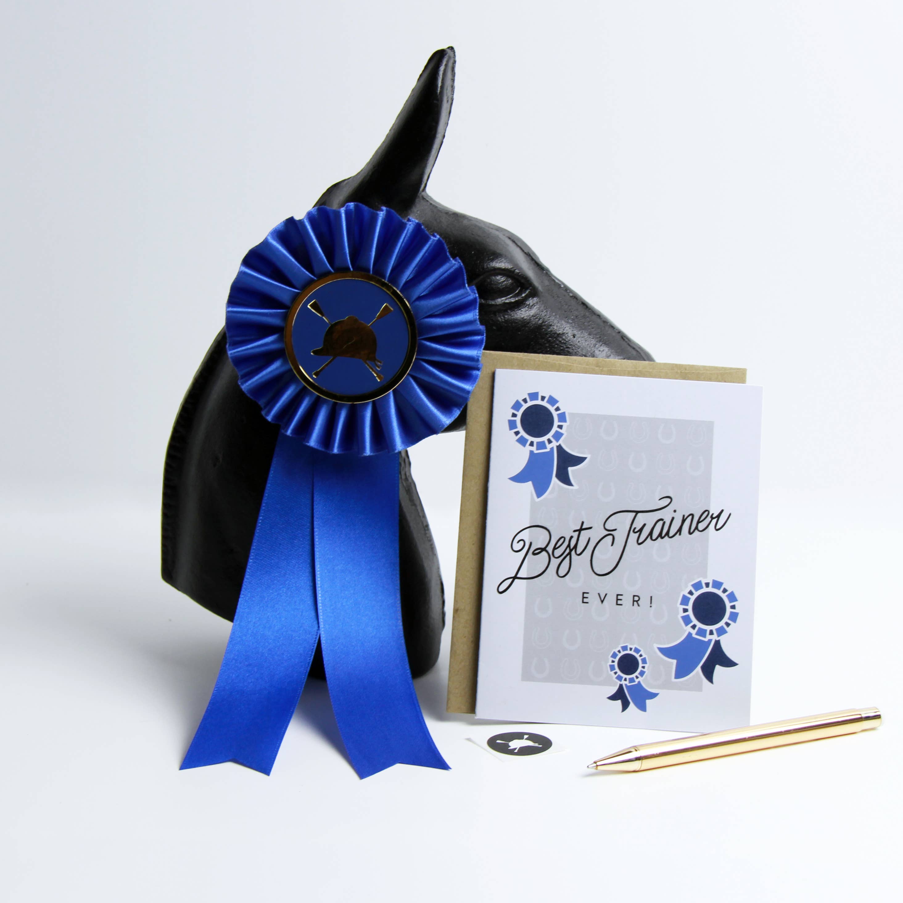 Hunt Seat Paper Co. - Venta al por mayor Tarjetas de felicitación - Tarjeta de felicitación de caballo ecuestre con el mejor entrenador de caballos de todos los tiempos2