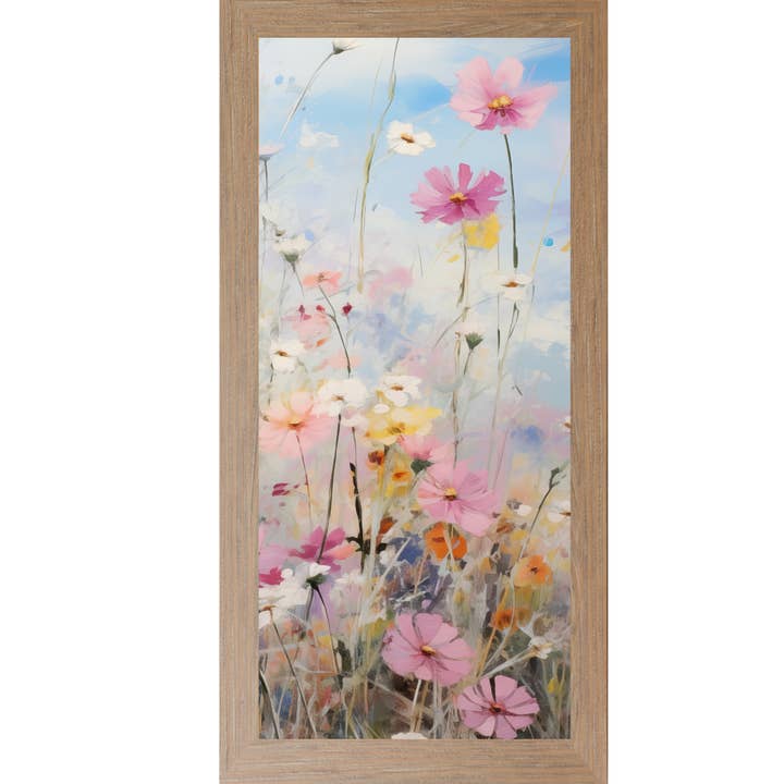 Spring Wildflower Framed Art Summer Pink Floral 2 for wholesale by Summer Snow Art