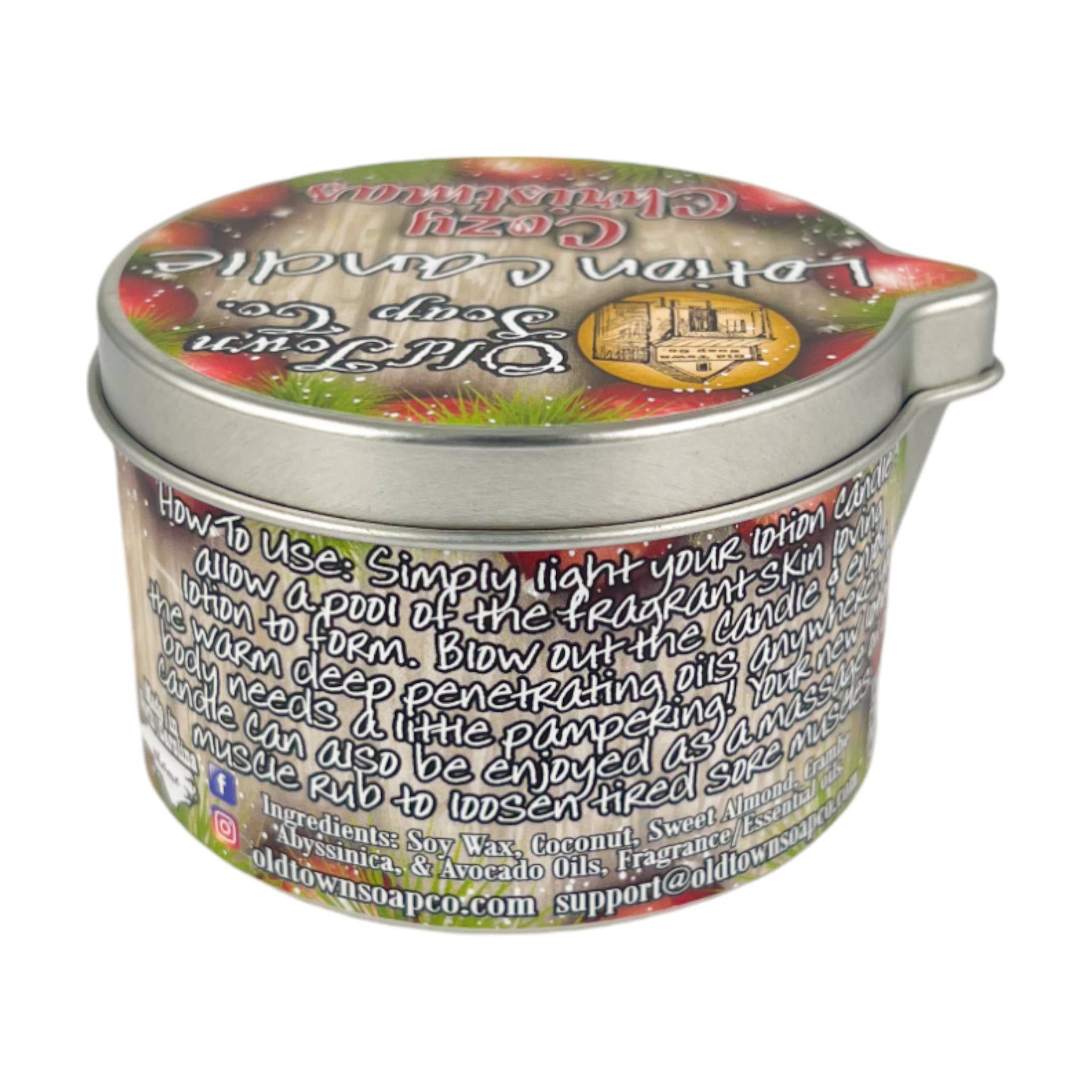 Old Town Soap Co. - Wholesale Jar/Filled Candle - Christmas Lotion Candle -Avail in our Merry Christmas Scents22