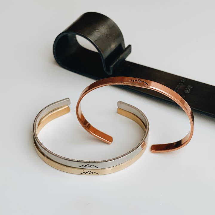 JOY IN THE MORNING - Wholesale Cuff Bracelet - Peak Metal Cuff 3/8”